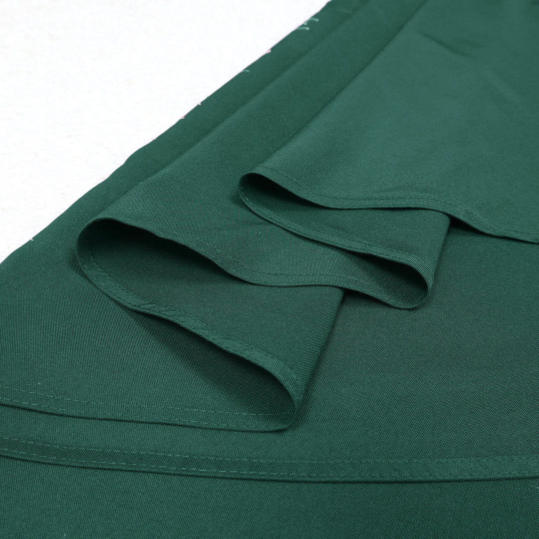 120" Seamless Round Premium Polyester (240 GSM) Tablecloth - Hunter Green/Holly Green (1pc/pk)
