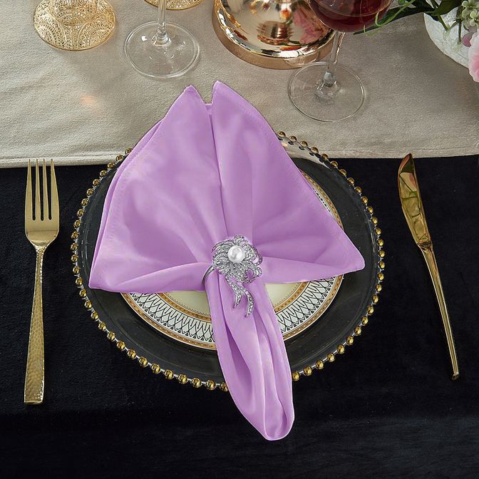 20"x20" Scuba (Wrinkle-Free) (240 GSM) Napkins - Lilac (10pcs/pk)