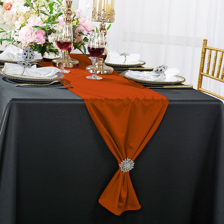 13"x108" Scuba (Wrinkle-Free) (240 GSM) Table Runner - Rust/Burnt Orange (1pc)