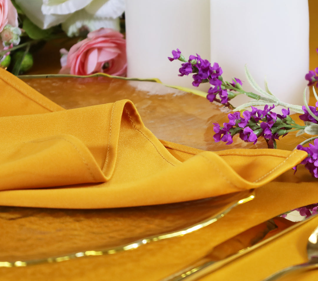 13"x108" Scuba (Wrinkle-Free) (240 GSM) Table Runner - Gold (1pc)