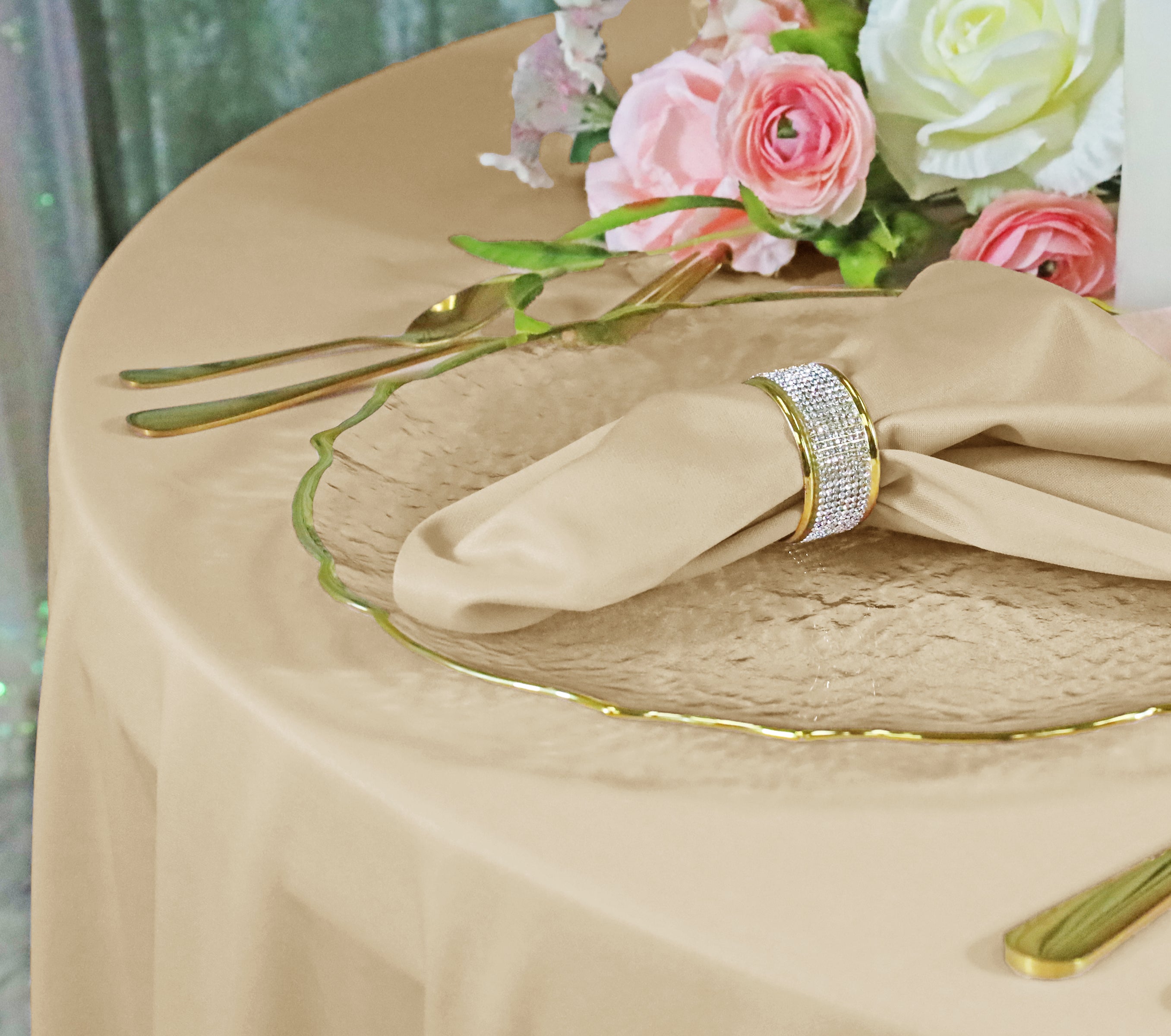 Champagne napkin rings online
