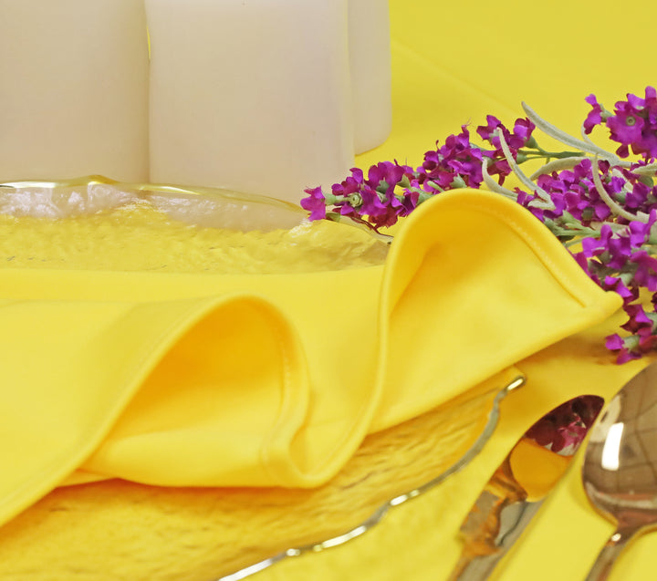 13"x108" Scuba (Wrinkle-Free) (220 GSM) Table Runner - Canary Yellow (1pc)