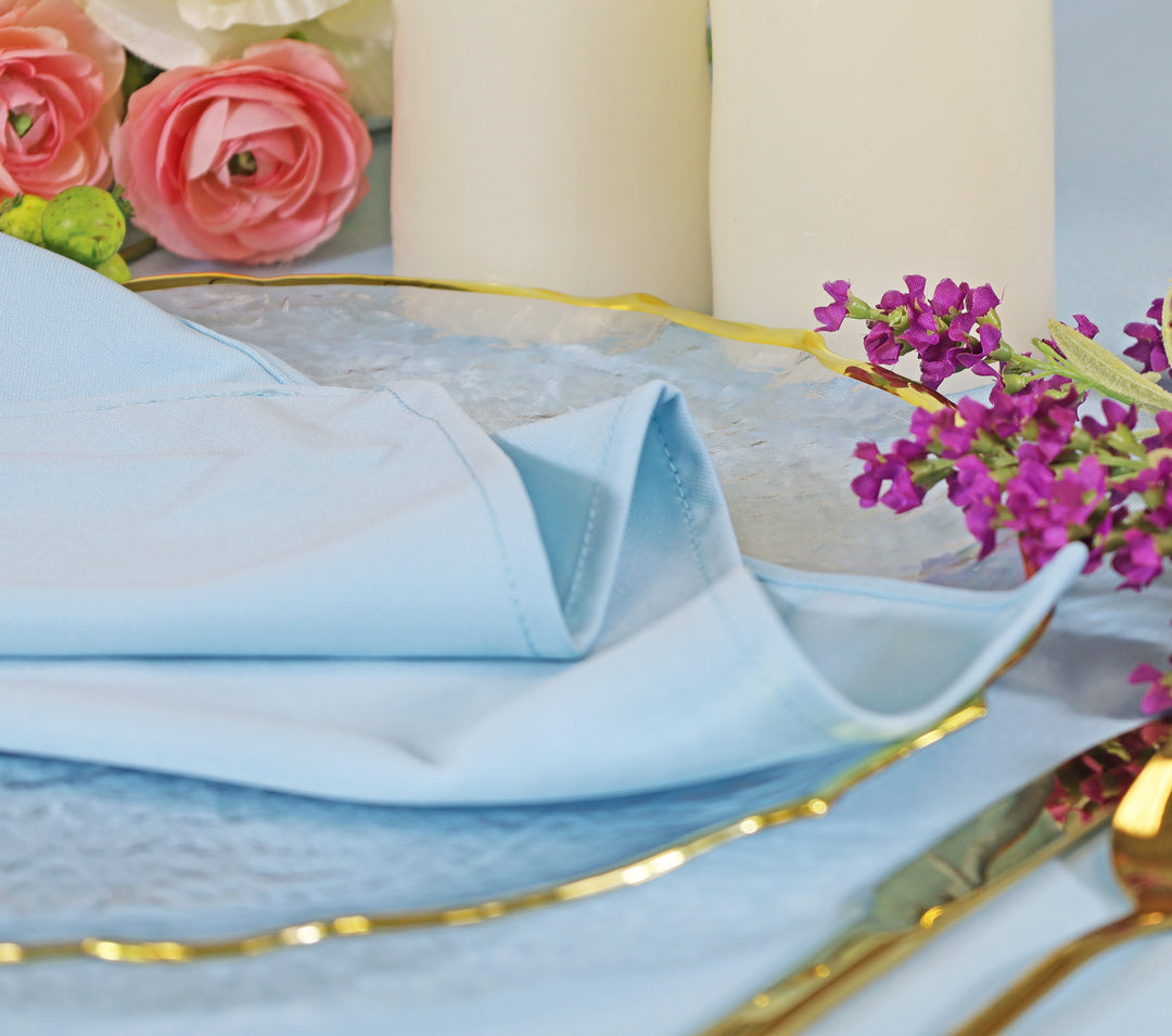 13"x108" Scuba (Wrinkle-Free) (220 GSM) Table Runner - Baby Blue (1pc)