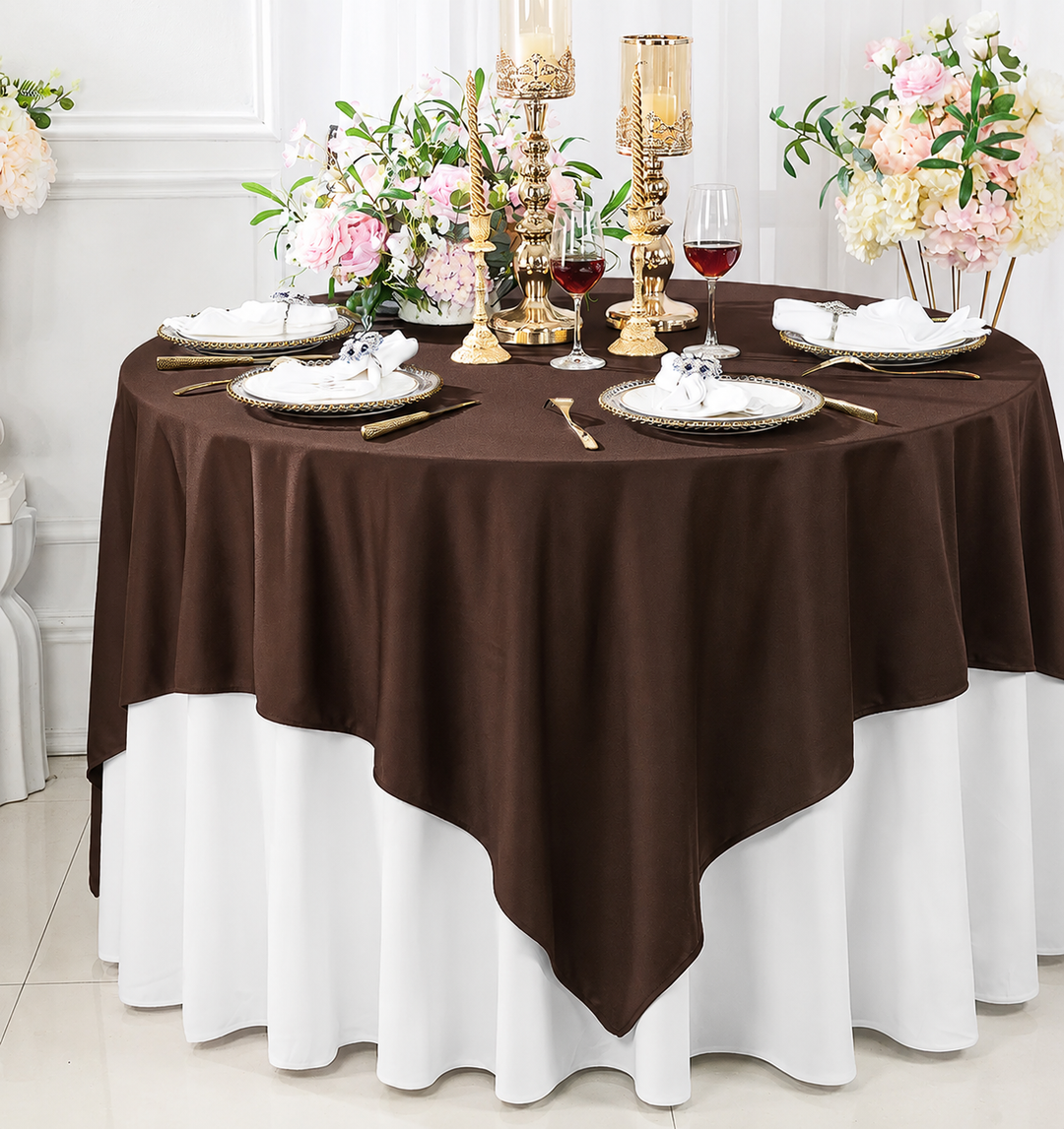 Nappe/superposition de table carrée sans couture (sans plis), 72 "x 72", blanc (1 pièce)