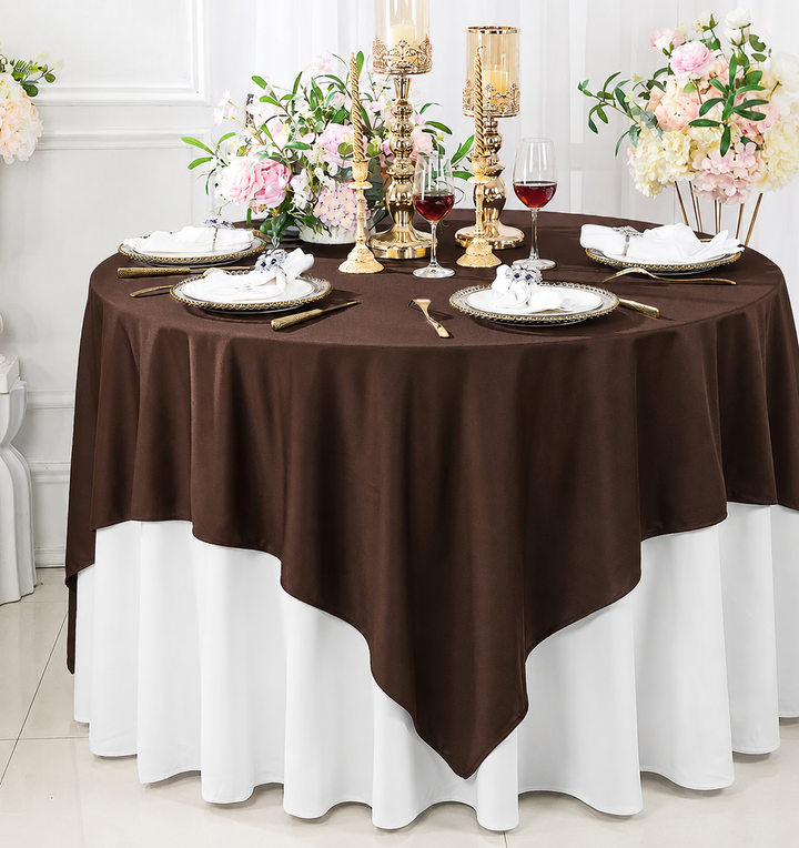 Nappe/superposition de table carrée sans couture (sans plis), 72 "x 72", blanc (1 pièce)