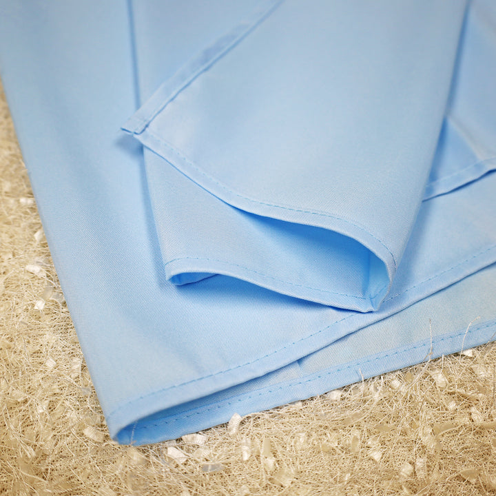 54"x54" Seamless Square Premium Polyester (240 GSM) Table Overlay Toppers - Baby Blue (1pc)