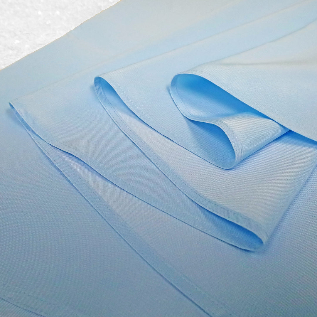 108" Seamless Round Premium Polyester (240 GSM) Tablecloth - Baby Blue (1pc)