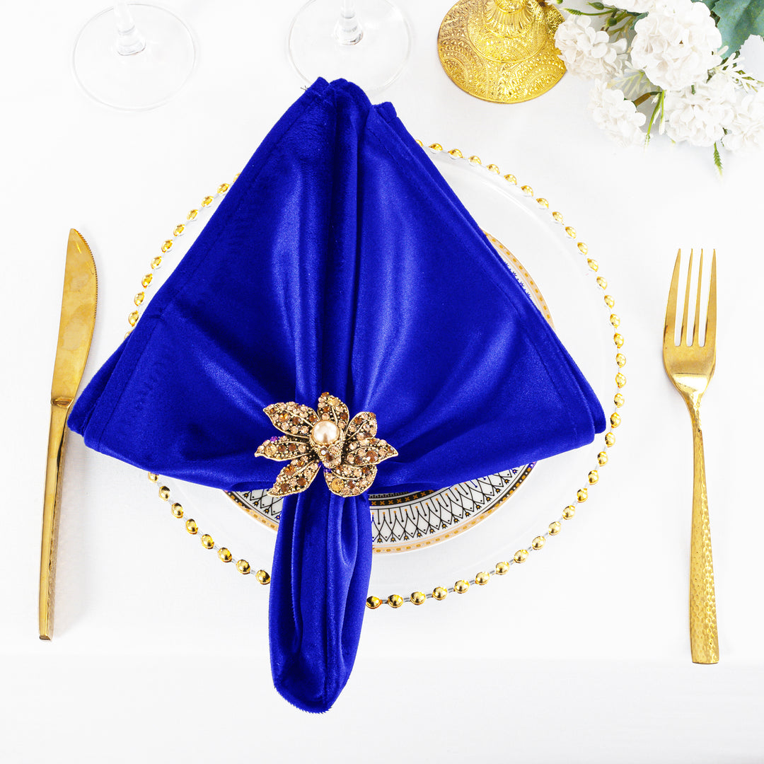 Sample 20"x20" Holland Velvet Napkins - Navy Blue (1pc)