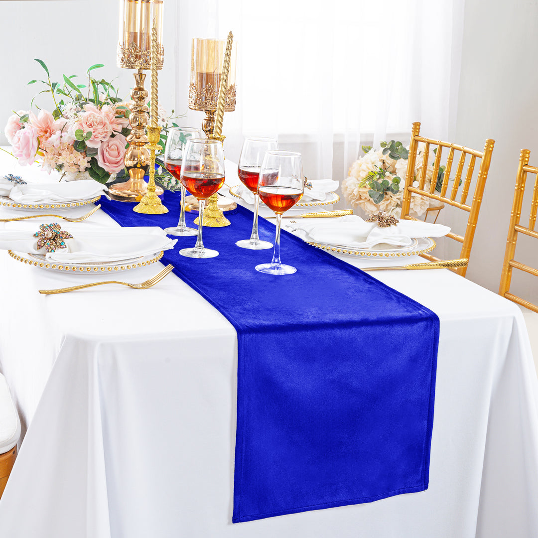 13"x108" Holland Velvet Table Runner - Royal Blue (1pc)