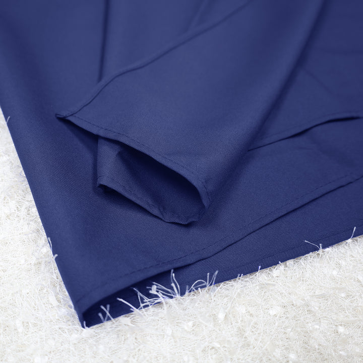 60"x120" Seamless Rectangular Premium Polyester (240 GSM) Tablecloth - Navy Blue (1pc)