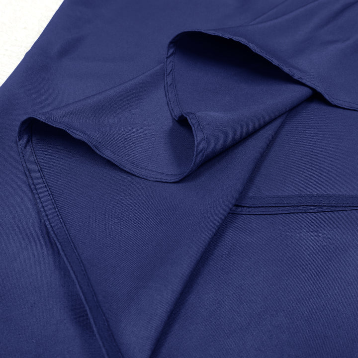 120" Seamless Round Economy Polyester Tablecloth - Navy Blue (1pc)