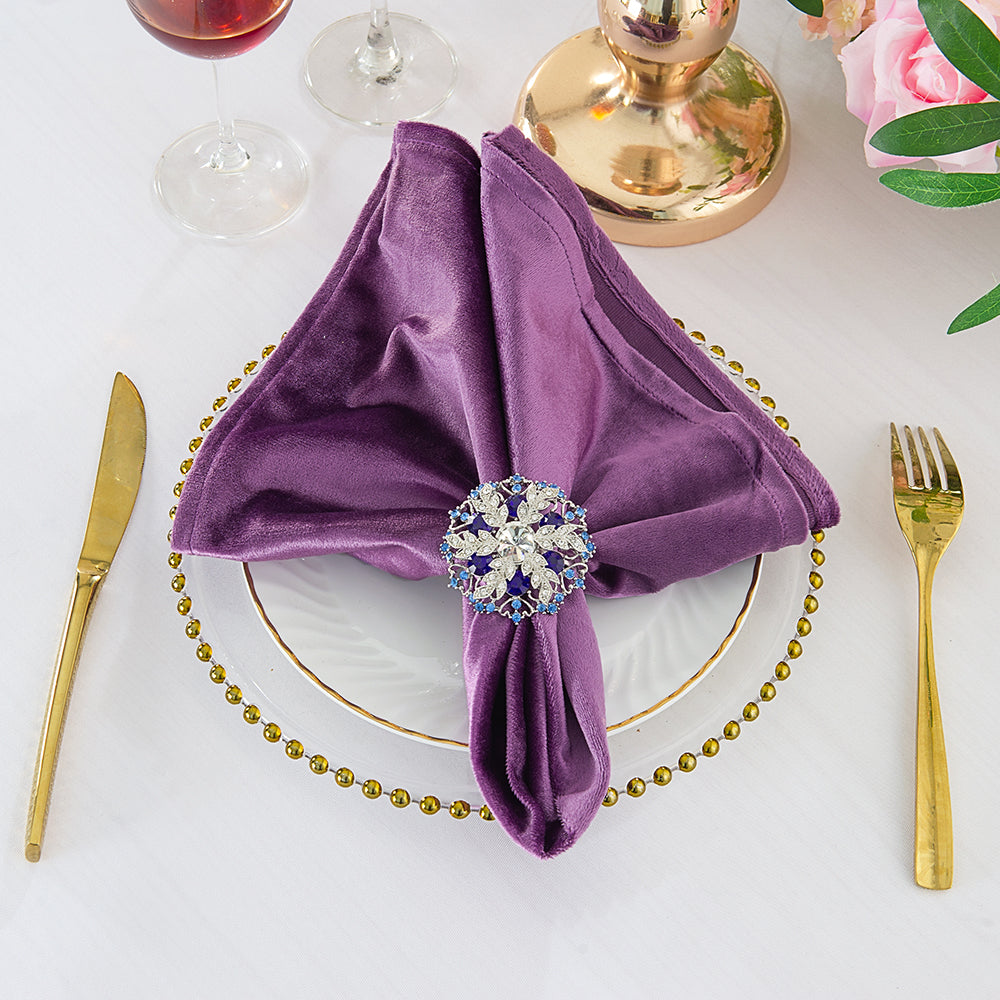 Sample 20"x20" Italian Velvet Napkins - Victoria Lilac (1pc)