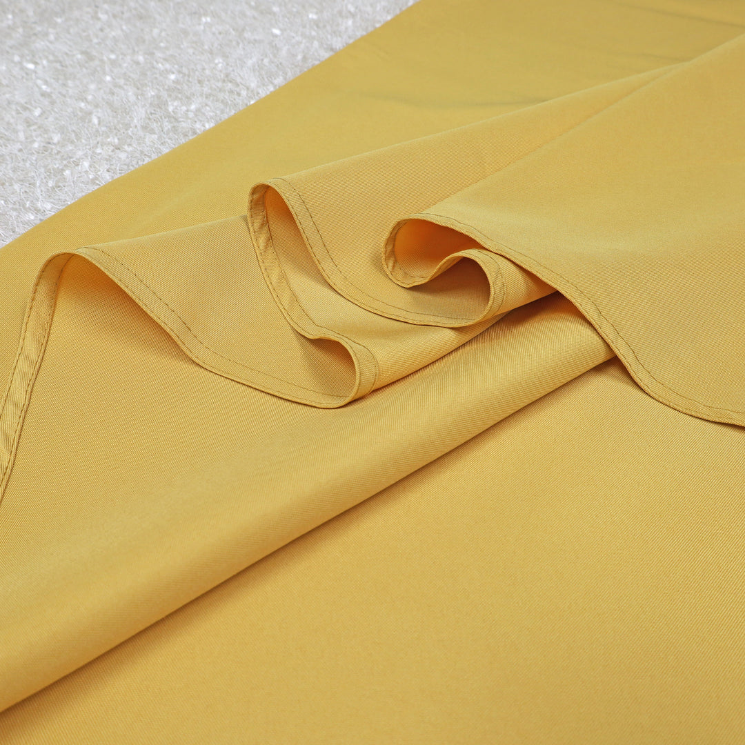 90" Seamless Round Heavy Duty Premium Polyester (240 GSM) Tablecloth - Gold (1pc)