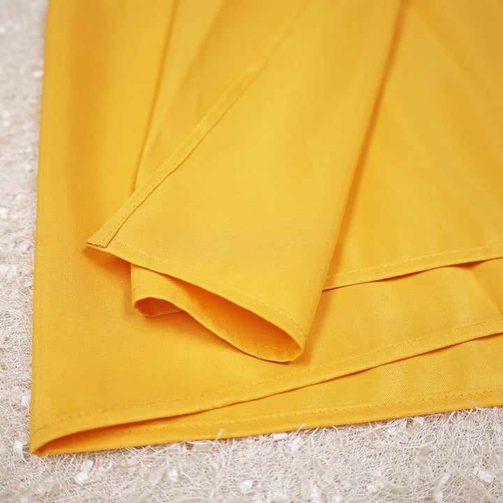 72"x120" Seamless Rectangular Premium Polyester (240 GSM) Tablecloth - Gold (1pc)