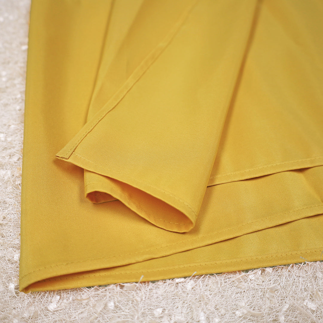 Manteles rectangulares de poliéster de 90 "x 156" - Dorado (1 pieza)