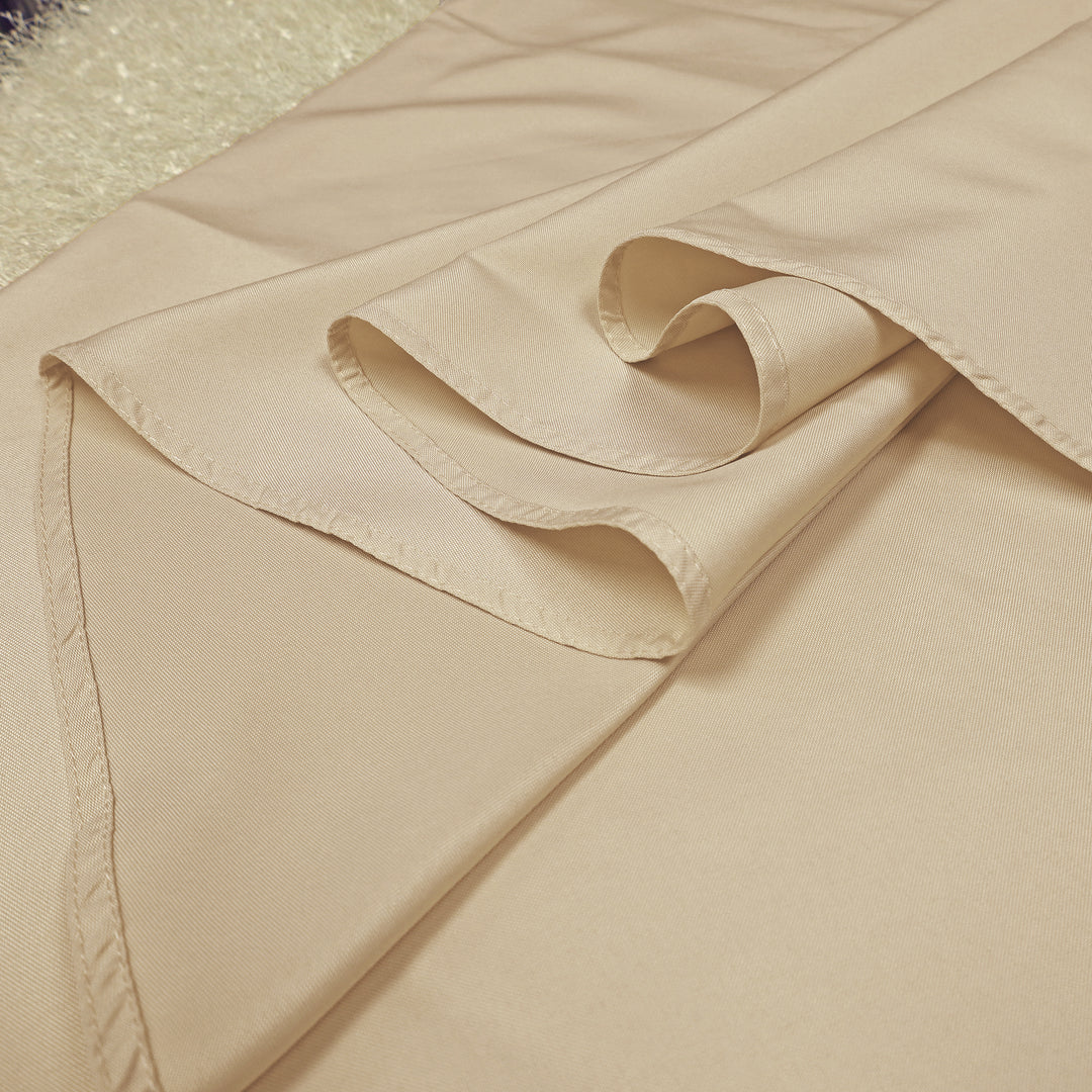 120" Seamless Round Premium Polyester (240 GSM) Tablecloth - Champagne (1pc)