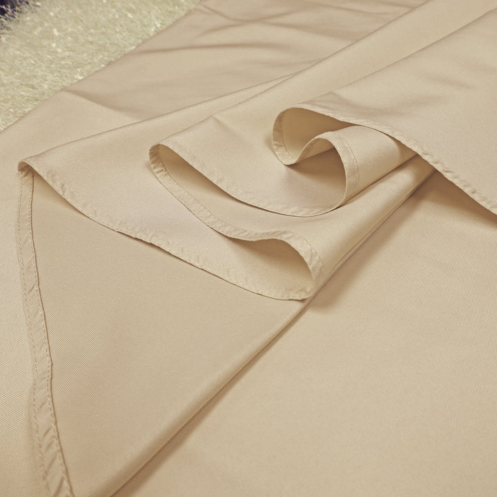 120" Seamless Round Premium Polyester (240 GSM) Tablecloth - Champagne (1pc)