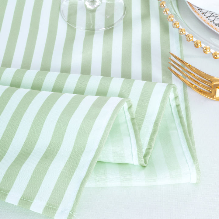 13"x108" Seersucker Polyester Table Runners - Sage Green (1pc)