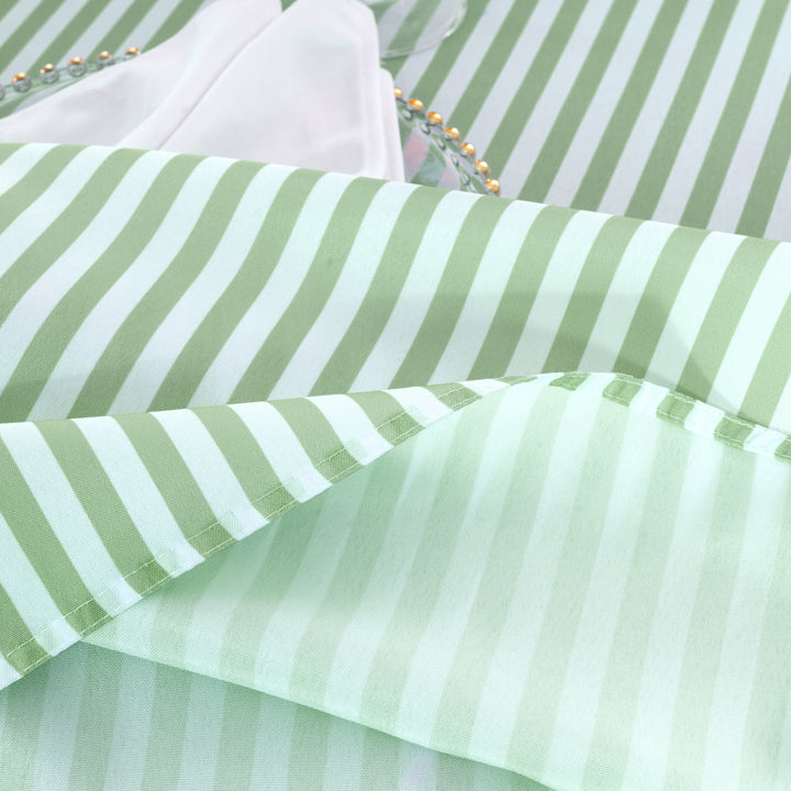 132" Round Seersucker Polyester Tablecloth - Sage Green (1pc)