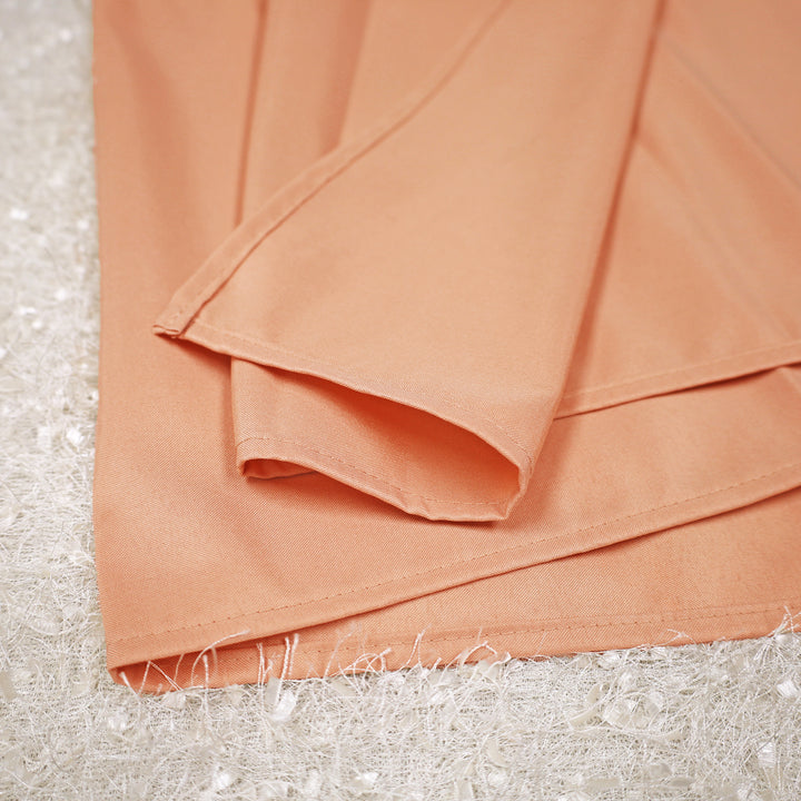 54"x54" Seamless Square Premium Polyester (240 GSM) Table Overlay Toppers - Apricot/Peach (1pc)