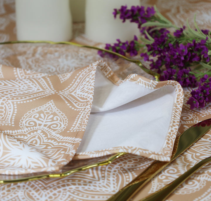 13"x108" Henna Scuba (Wrinkle-Free) (220 GSM) Table Runner - Champagne (1pc)