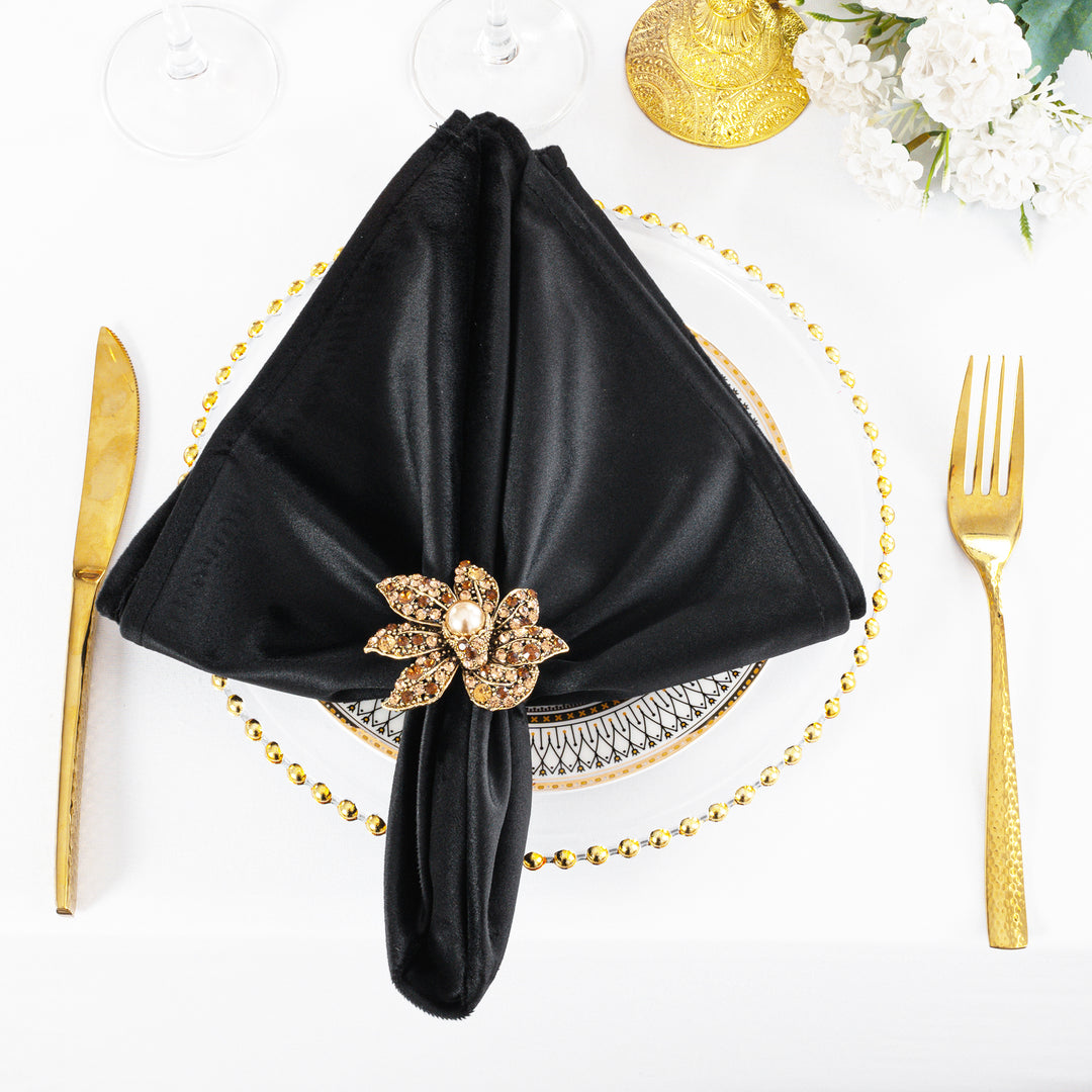 Sample 20"x20" Holland Velvet Napkins - Black (1pc)