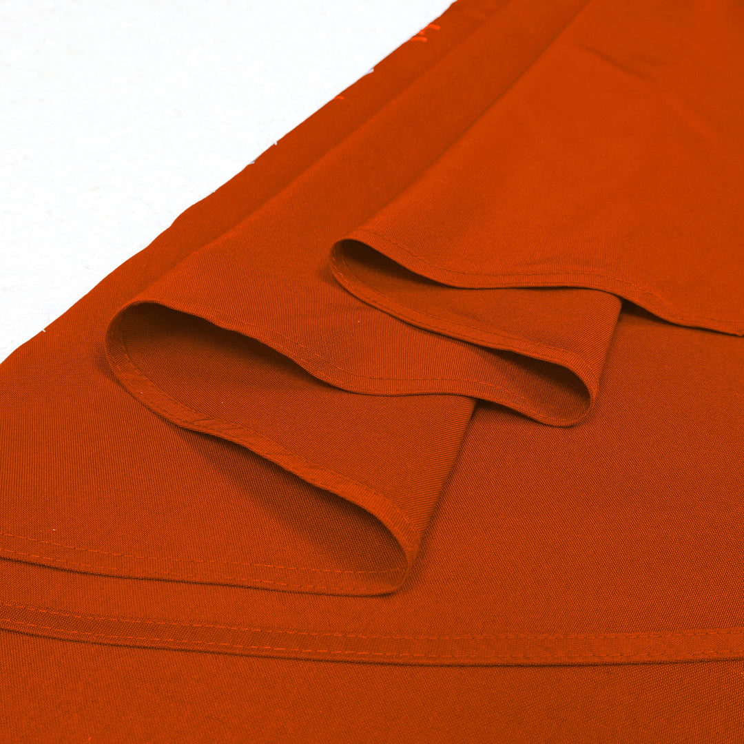 108" Seamless Round Premium Polyester (240 GSM) Tablecloth - Rust/Burnt Orange (1pc)