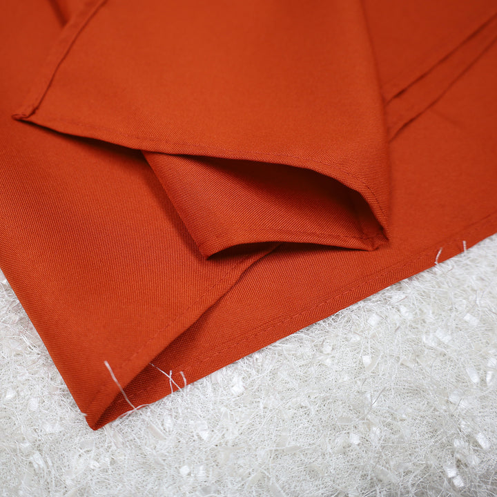 60"x120" Seamless Rectangular Premium Polyester (240 GSM) Tablecloth - Rust/Burnt Orange (1pc)