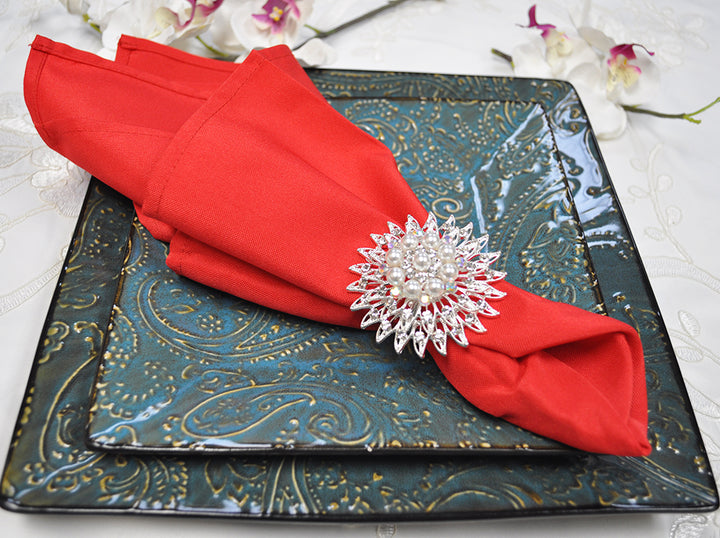 Sample 19"x19" Economy Polyester Napkins - Red (1pc)