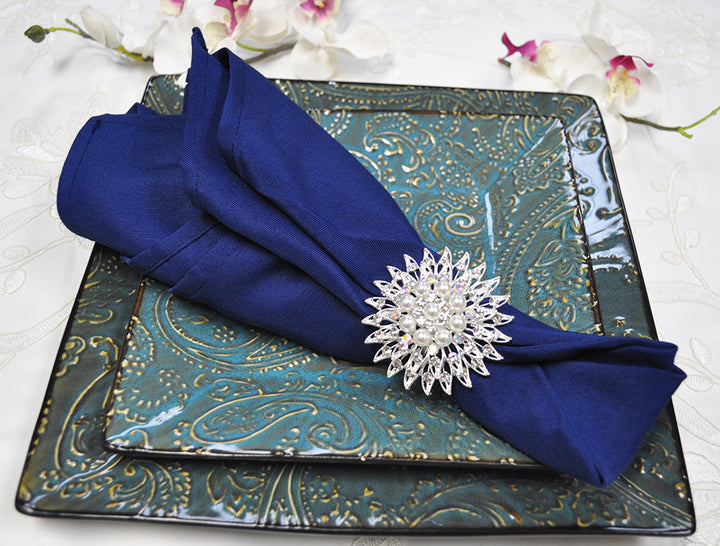 Sample 19"x19" Economy Polyester Napkins - Navy Blue (1pc)