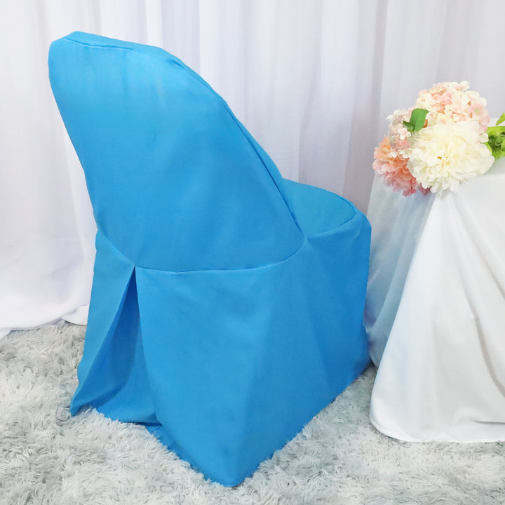 Premium Polyester (240 GSM) Folding Chair Cover - Turquoise (1pc)