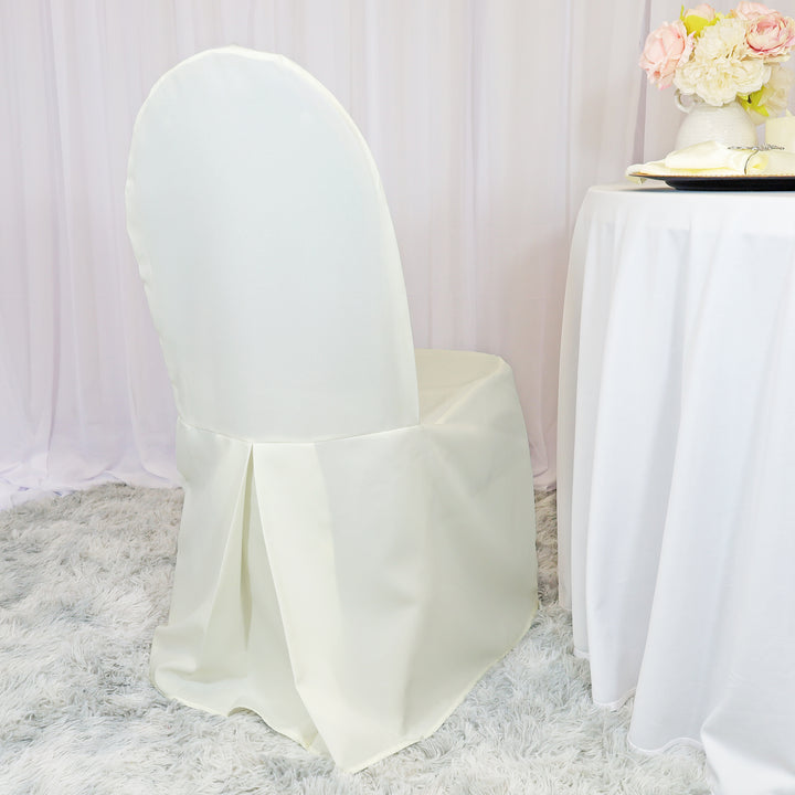 Premium Polyester (240 GSM) Banquet Chair Cover - Ivory (1pc)