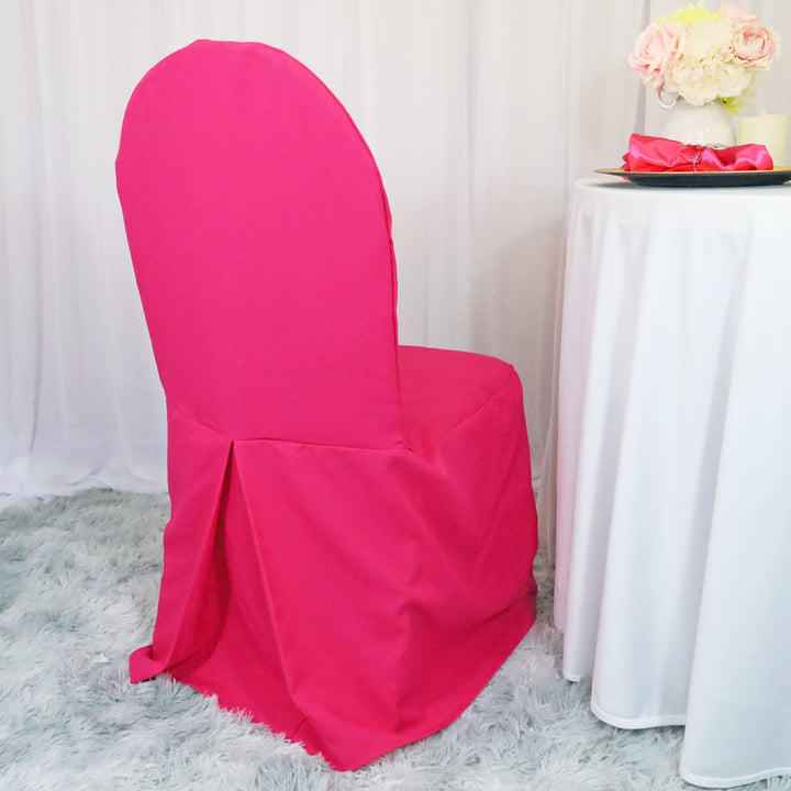 Premium Polyester (240 GSM) Banquet Chair Cover - Fuchsia (1pc)