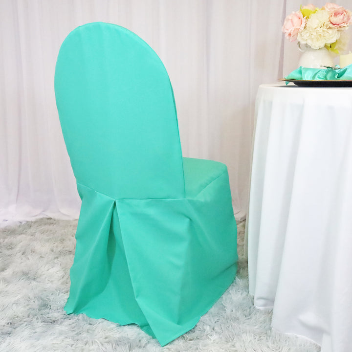 Funda para silla de banquete de poliéster - Azul Tiff/Azul agua (1 pieza)