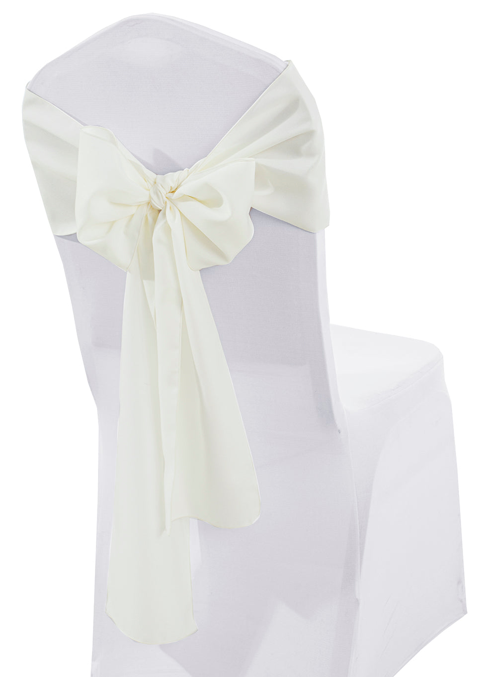 Sample 8"x108" Polyester (220 GSM) Chair Sashes - Ivory (1pc)