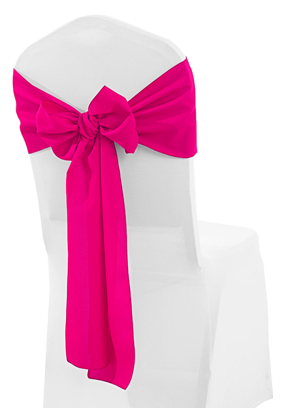 Sample 8"x108" Polyester (220 GSM) Chair Sashes - Fuchsia (1pc)