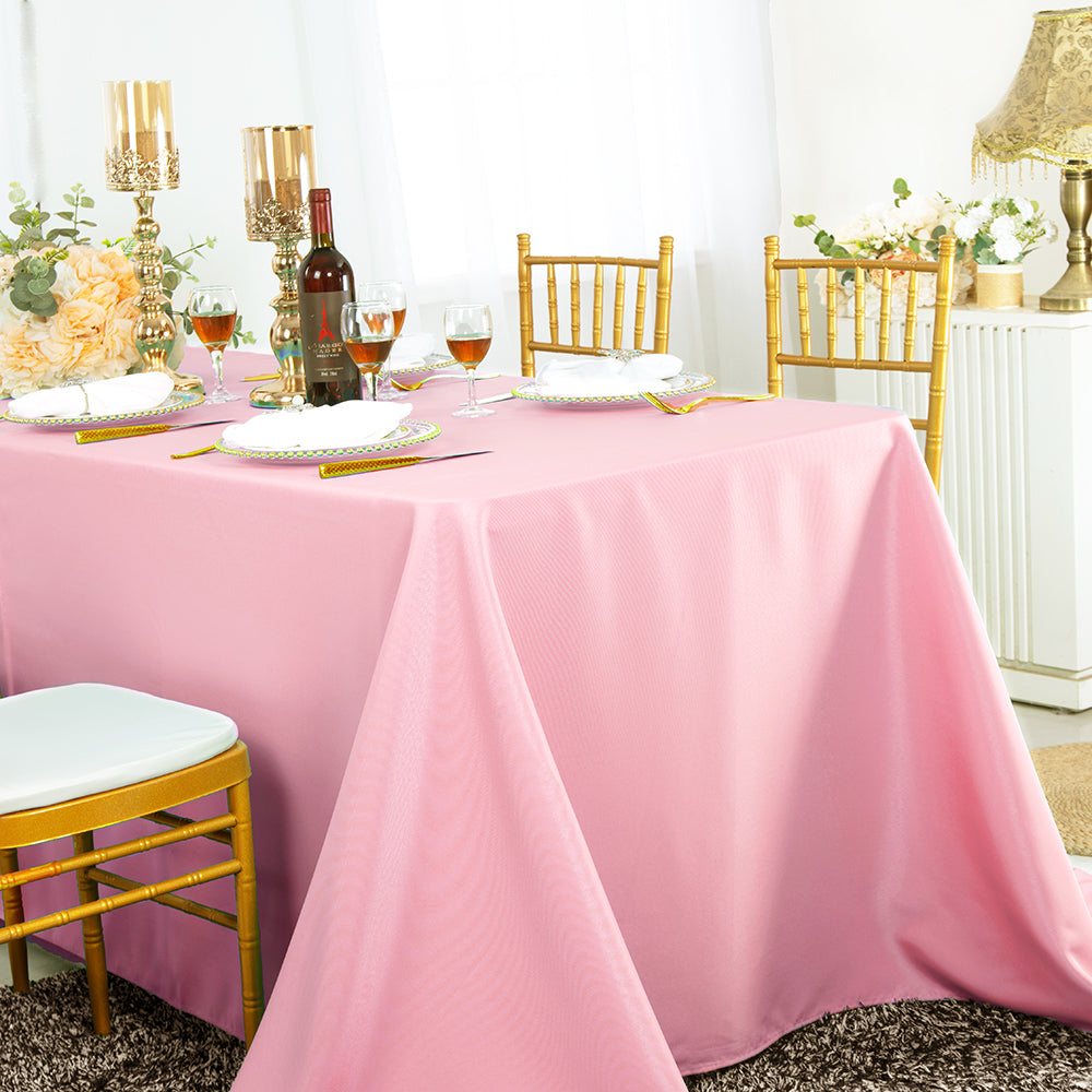 Nappe ronde en polyester 108" - Blanc (1pc)