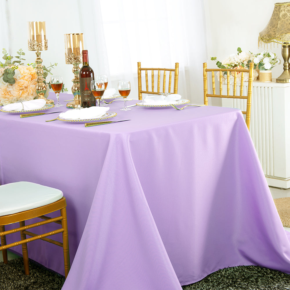Nappes rectangulaires en polyester 90"x132" - Blanc (1pc)
