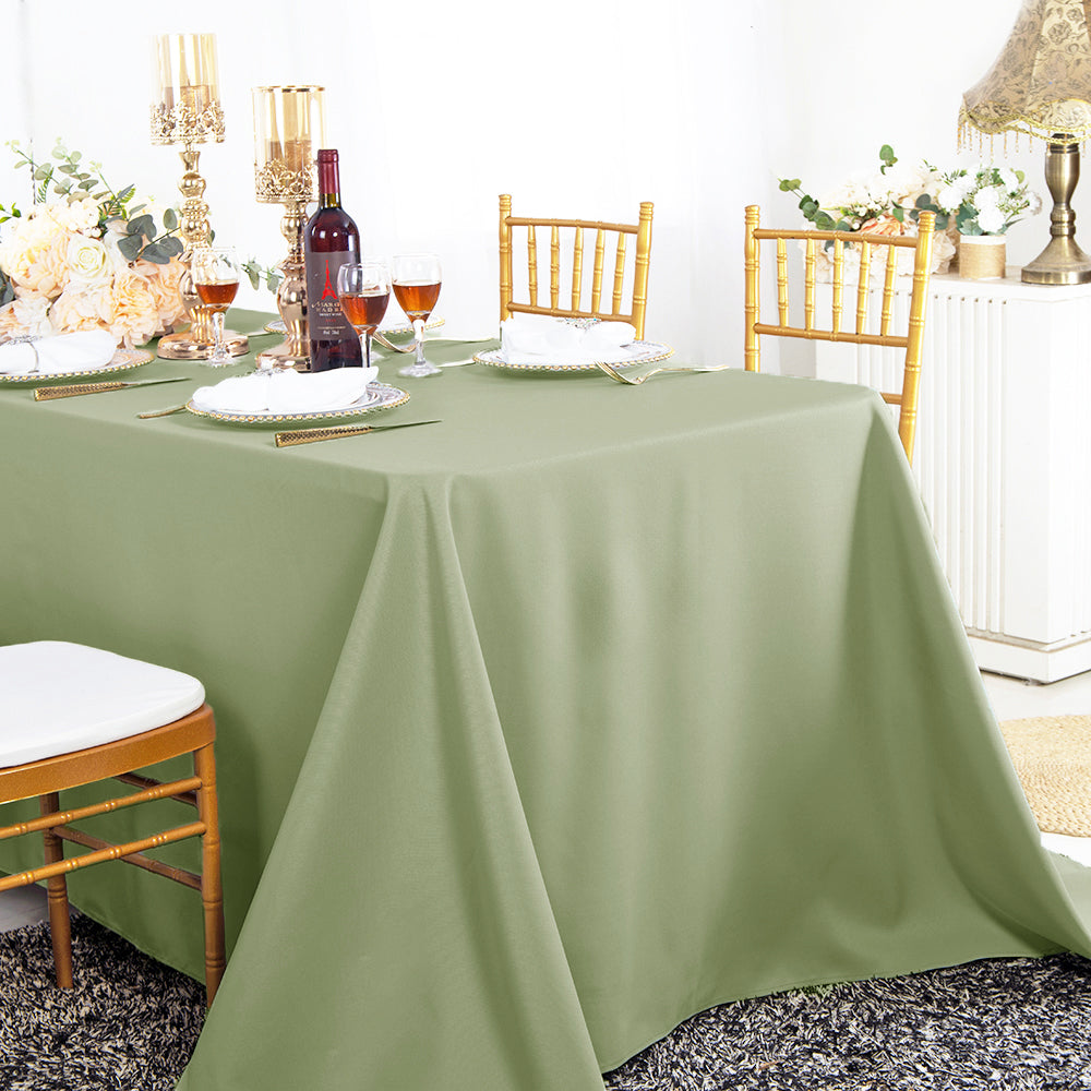 60"x102" Seamless Rectangular Economy Polyester Tablecloth - Sage Green (1pc)