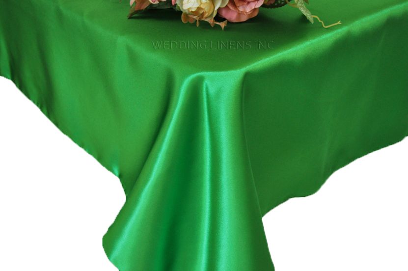 Nappe/superposition rectangulaire en satin 54"x108" - Vert émeraude (1pc)