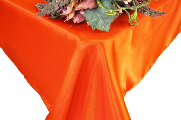 Nappe/superposition rectangulaire en satin 54"x108" - Orange (1pc)