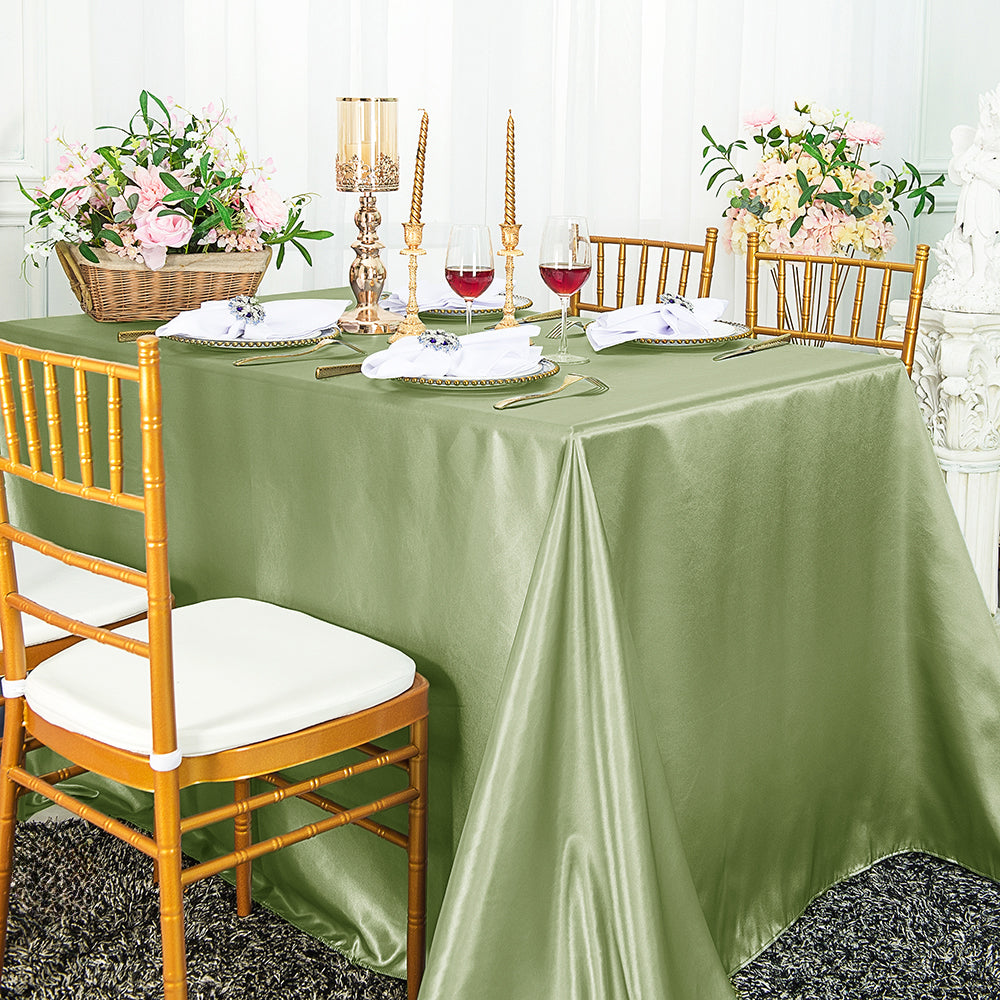 Mantel de satén rectangular de 72 "x 120" - Verde trébol (1 pieza)