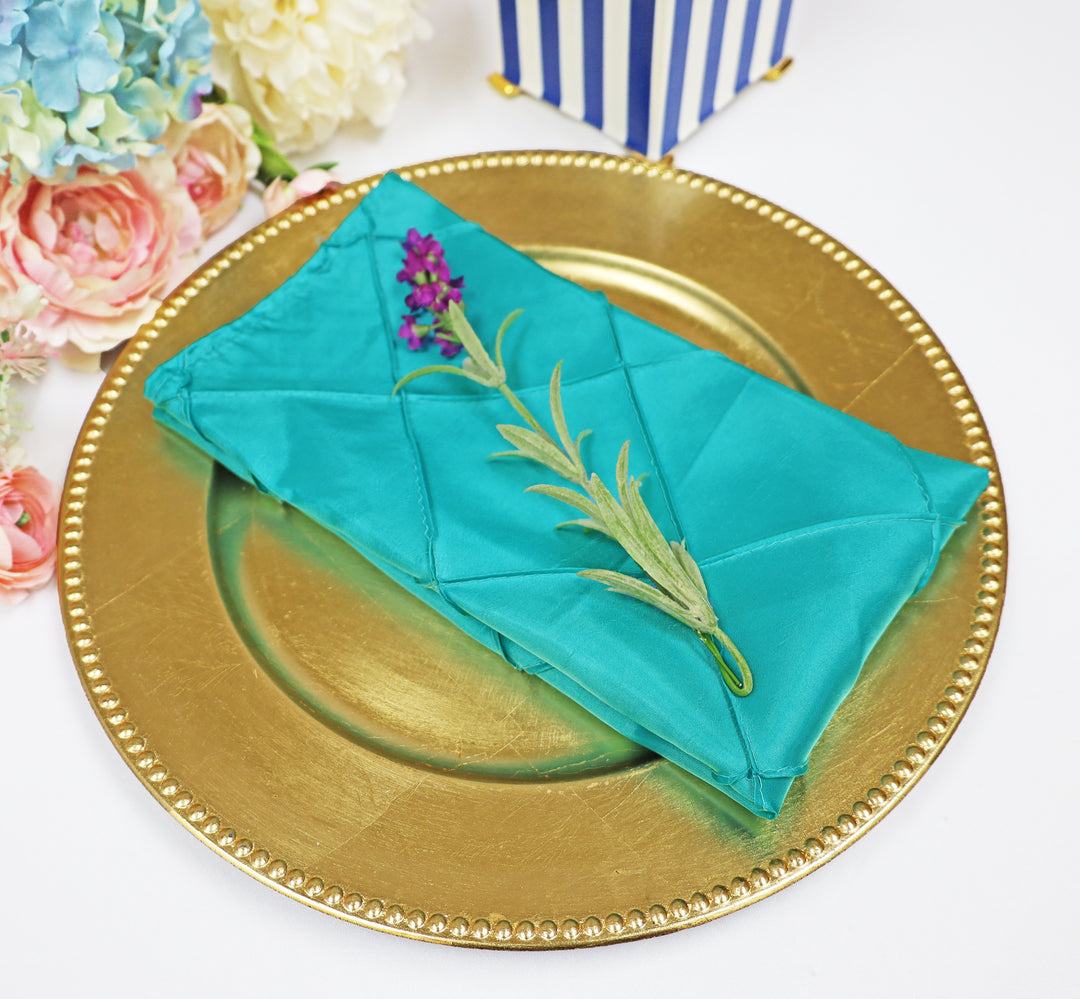 Sample 20"x20" Pintuck Taffeta Napkins - Pool Blue (1pc)