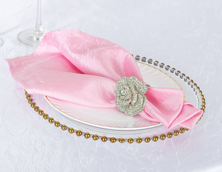 Sample 20"x20" Crushed Taffeta Napkins - Pink (1pc)