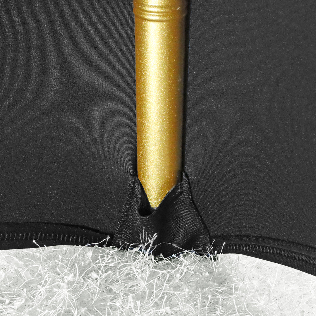 Premium Spandex (220 GSM) Folding Chair Cover - Black (1pc)