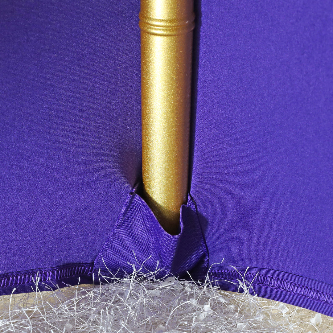 Premium Spandex (220 GSM) Folding Chair Cover - Regency Purple (1pc)