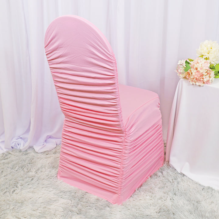 Rouge Spandex (220 GSM) Banquet Chair Cover - Pink (1pc)