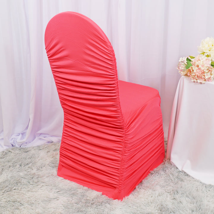 Funda para silla de banquete Rouge Spandex (220 GSM) - Coral (1 pieza)