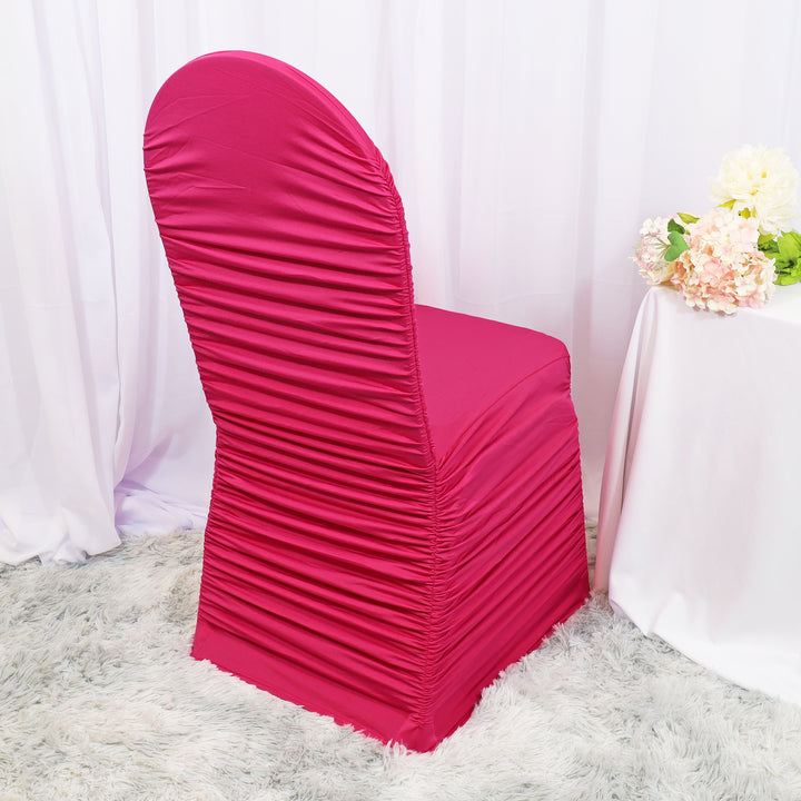 Rouge Spandex (220 GSM) Banquet Chair Cover - Fuchsia (1pc)