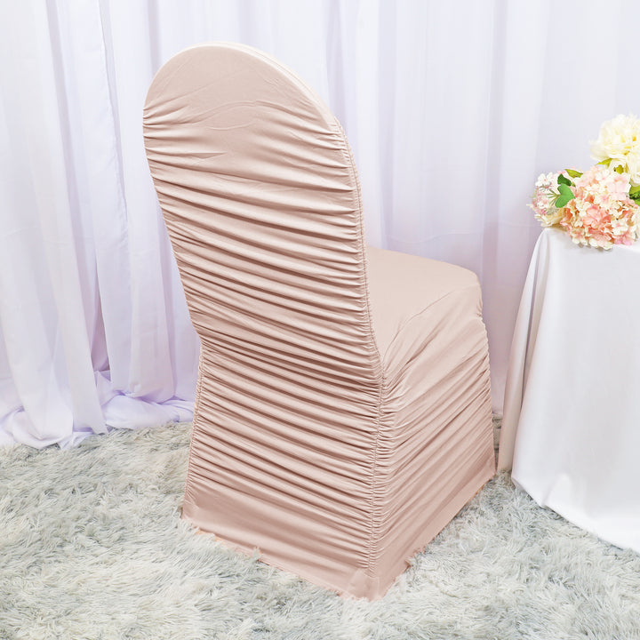 Rouge Spandex (220 GSM) Banquet Chair Cover - Blush Pink/Rose Gold (1pc)